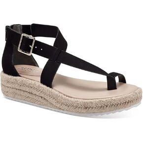 Alfani Womens Moira Asymmetric Toe Loop Wedge Sandals