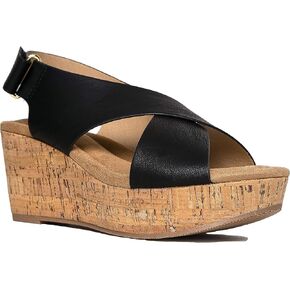 J. Adams Alexa حذاء مريح - صندل بحزام متقاطع قابل للتعديل in Kuwait