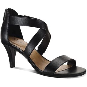 Style & Co. Womens Paysonn Criss-Cross Front Kitten Heels Black 9.5 Medium (B,M)