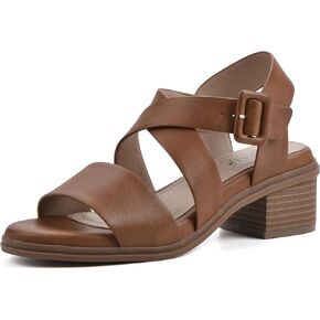 CLIFFS BY WHITE MOUNTAIN Women's Cordovan Strappy Low Block Heel Sandal