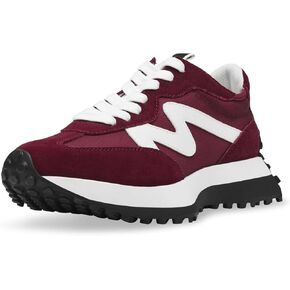 Steve Madden Women's Campo Sneaker, Wine, 8.5