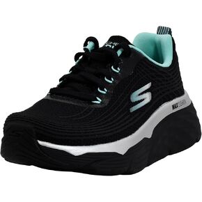 Skechers Women's Max Cushioning Elite Shoes, Black/Turquoise, 10 M