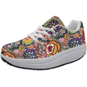 FOR U DESIGNS Fitness Platform Shoes Women Walking Sneaker Casual Wedges Shoes Outdoor for Teenager