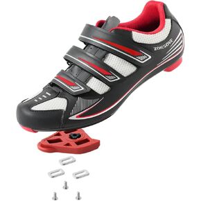 Peloton Shoes Mens Size 7 to 15 - Compatible with Shimano 2 Bolt Spin Shoes SPD Clips - 3 Bolt Delta Cleats Cycling Shoes - Indoor Outdoor Road Bike Shoes for Men Women