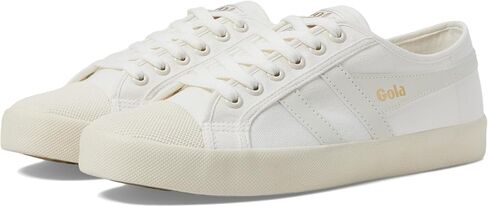 Gola Women's Coaster Sneaker, Off-White/Off-White/Gold, 8.5 in Saudi Arabia