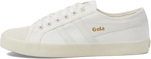 Gola Women's Coaster Sneaker, Off-White/Off-White/Gold, 8.5 in Saudi Arabia