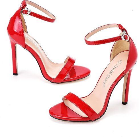 Big Plus Size 12 Stiletto Heels Gladiator Sandals Peep Toe Sexy Pump Shoes Party Dress Heels Women's Ankle Strap Pumps Heel Sandals 4.3'' in Saudi Arabia