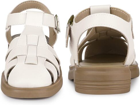 Perphy Gladiator Strappy Sandals Fisherman Round Toe Flat Sandal for Women in Saudi Arabia