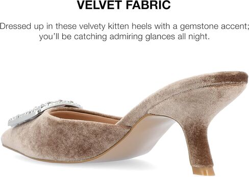 Journee Collection Womens Rishie Slip On Kitten Heel Mule Pump in Saudi Arabia