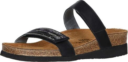 NAOT New Women's Indiana Slide Sandal Jet Black/Purple Rivets 39 in Saudi Arabia