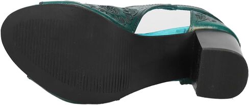 ROPER Women's Mika Floral Embossed Closed Back Block Pumps Heeled Sandal in Saudi Arabia
