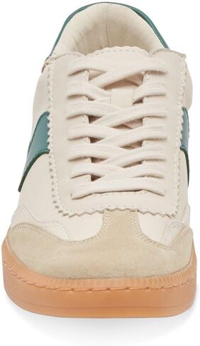 Dolce Vita Women's NOTICE Sneaker, WHITE/GREEN LEATHER, 9.5 in Saudi Arabia