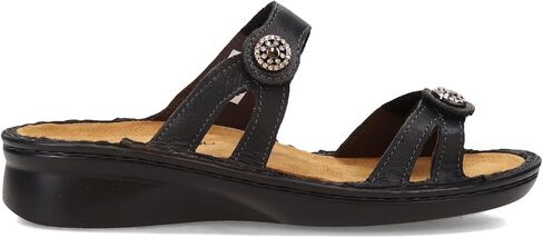 صندل تريتون نسائي من NAOT Footwear باللون الأسود اللامع مقاس Lthr 8 M US in Saudi Arabia