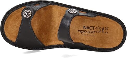 صندل تريتون نسائي من NAOT Footwear باللون الأسود اللامع مقاس Lthr 8 M US in Saudi Arabia