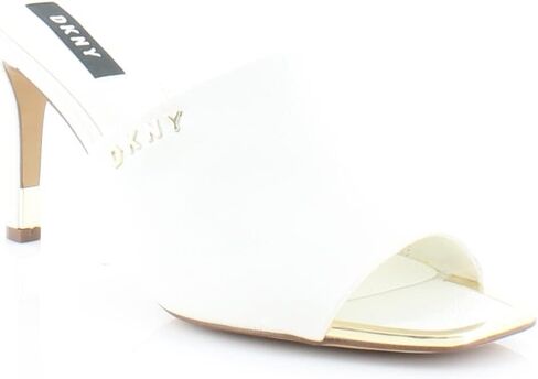 DKNY Womens Bronx Faux Leather Slip On Mules White 7 Medium (B,M) in Saudi Arabia