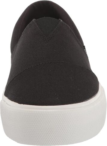 TOMS Women's Fenix Platform Slip-On Sneaker, Black Canvas, 8.5 in Saudi Arabia