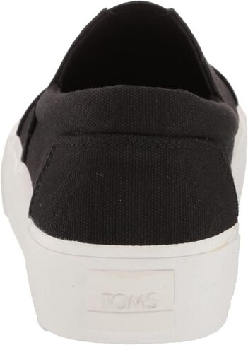 TOMS Women's Fenix Platform Slip-On Sneaker, Black Canvas, 8.5 in Saudi Arabia