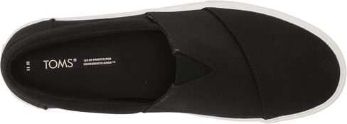 TOMS Women's Fenix Platform Slip-On Sneaker, Black Canvas, 8.5 in Saudi Arabia