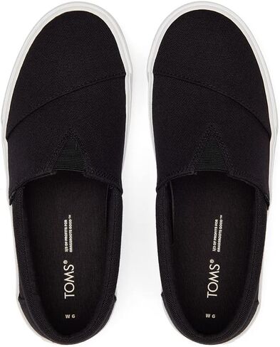 TOMS Women's Fenix Platform Slip-On Sneaker, Black Canvas, 8.5 in Saudi Arabia