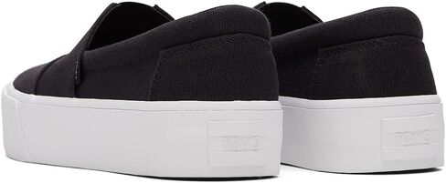 TOMS Women's Fenix Platform Slip-On Sneaker, Black Canvas, 8.5 in Saudi Arabia