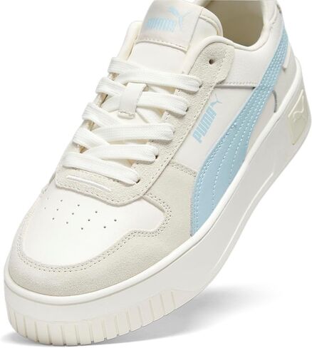 PUMA Women's CARINA STREET SUEDE Sneaker, Warm White-Frosted Ivory-Silver Sky, 9.5 in Saudi Arabia