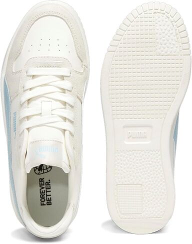 PUMA Women's CARINA STREET SUEDE Sneaker, Warm White-Frosted Ivory-Silver Sky, 9.5 in Saudi Arabia