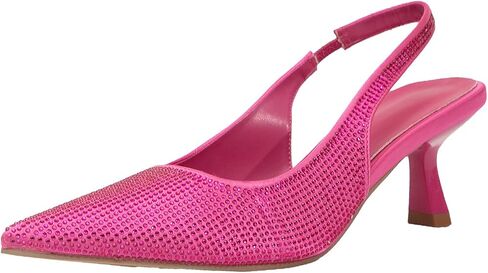 Getmorebeauty صنادل نسائية بكعب عالٍ بمقدمة مدببة وإبزيم مربع وأحجار الراين اللامعة وكعب خلفي أنيق أحذية فستان الزفاف in Kuwait