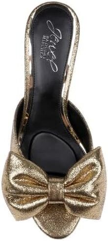 Jewel Badgley Mischka Kora Kitten Heel Mules with Large Bow in Saudi Arabia