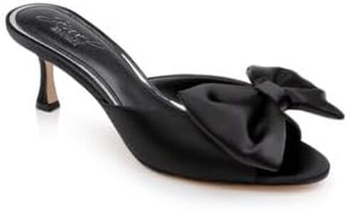 Jewel Badgley Mischka Kora Kitten Heel Mules with Large Bow in Saudi Arabia