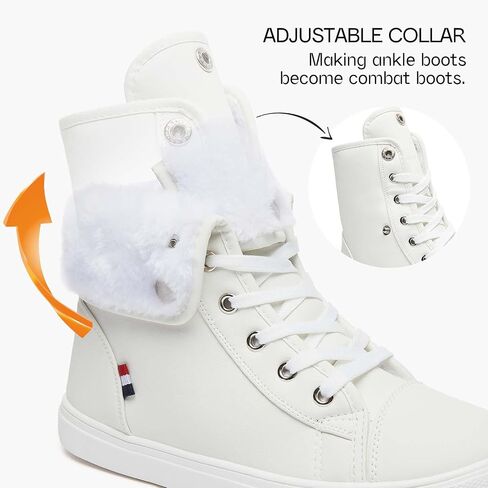 Ankle Boots For Women Lace Up Combat Boots Winter Boots Fashion Snow Boots For Girls Ankle Booties Winter Shoes in Saudi Arabia