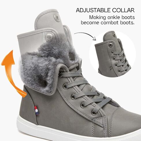 Ankle Boots For Women Lace Up Combat Boots Winter Boots Fashion Snow Boots For Girls Ankle Booties Winter Shoes in Saudi Arabia