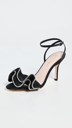 صندل نسائي من Loeffler Randall بكعب عالٍ ومكشكش ومطوي من Estella مع حزام للكاحل in Saudi Arabia