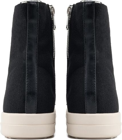 soofylia Women's High Top Sneakers PU Leather Lace Up Comfort Platform Walking Canvas Shoes with Zipper in Saudi Arabia