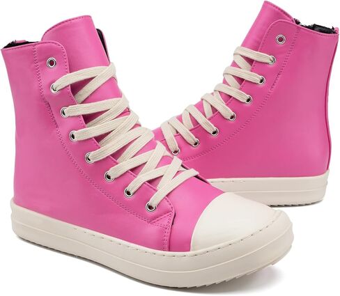 أحذية رياضية نسائية من soofylia مصنوعة من جلد البولي يوريثان وأربطة مريحة ومنصة مريحة للمشي مع سحاب in Kuwait