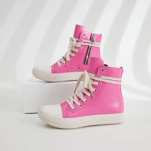 أحذية رياضية نسائية من soofylia مصنوعة من جلد البولي يوريثان وأربطة مريحة ومنصة مريحة للمشي مع سحاب in Kuwait