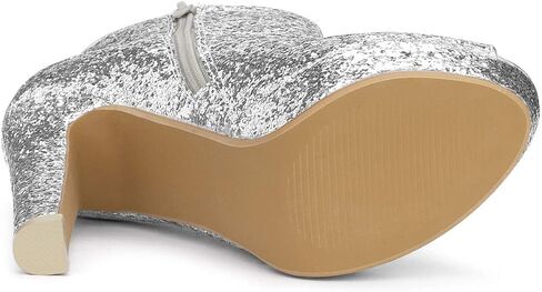 حذاء نسائي من Allegra K ذو نعل سميك وكعب مكتنز وكعب مفتوح عند الأصابع in Kuwait