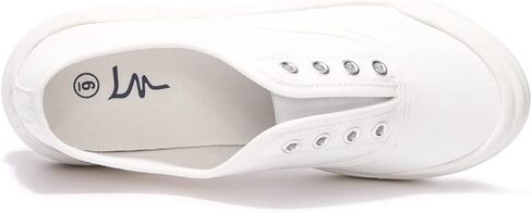 حذاء رياضي نسائي من القماش سهل الارتداء بجزء علوي منخفض من أحذية المشي الكاجوال in Kuwait