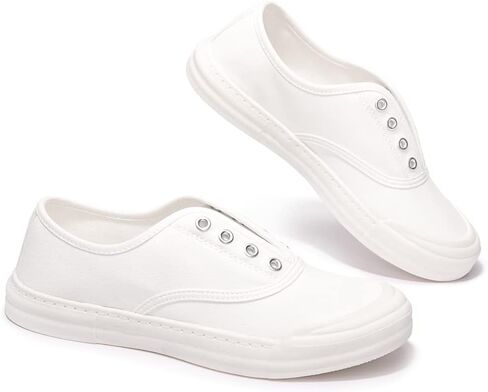 حذاء رياضي نسائي من القماش سهل الارتداء بجزء علوي منخفض من أحذية المشي الكاجوال in Kuwait