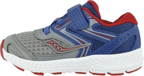 Saucony Kids Baby Boy's S-Cohesion 13 Jr (طفل صغير) أزرق/رمادي/أحمر جلد/شبكي in Saudi Arabia