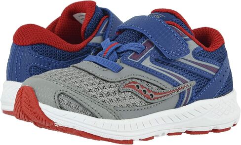 Saucony Kids Baby Boy's S-Cohesion 13 Jr (طفل صغير) أزرق/رمادي/أحمر جلد/شبكي in Saudi Arabia