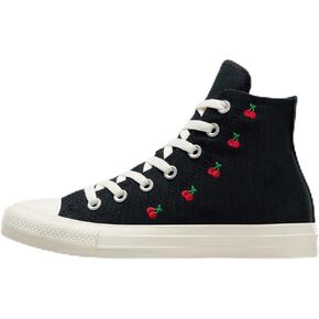 حذاء رياضي Chuck Taylor All Star Hi Top للنساء من Converse، أسود كرزي/بلشون أبيض/أحمر، مقاس 7.5 in Saudi Arabia