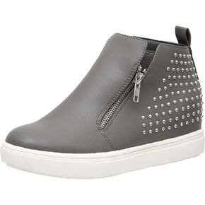CUSHIONAIRE Women's Hollywood studded Hidden Wedge sneaker +Memory Foam