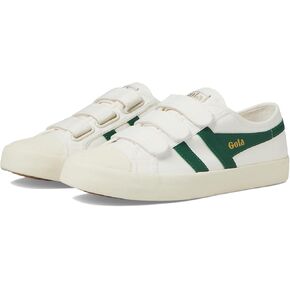 Gola Women's Coaster Strap Sneaker, Off-White/Dark Green, 7.5