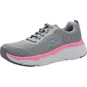 Skechers Women's Max Cushion Sneaker Gray/Pink 11 Wide