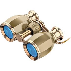 ESSLNB 4X30mm Opera Glasses Binoculars, Theatre Glasses Compact Binoculars Concerts Antique Binoculars for Women Adults with Removable Chain & Case