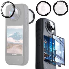 Lens Guard+2PCS LCD protection film for Insta360 X4,Lens protection film Scratch prevention High transmittance