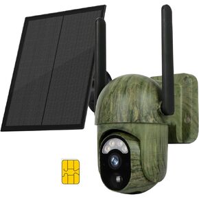 4G LTE Cellular Trail Camera with Night Vision Motion Activated Waterproof, Wildlife Deer Camera, 2K 360°View Live Video Game Camera Built-in SIM Card, Motion Activated, IP66