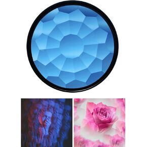 Kaleidoscope Filter, 67MM Prism Film Variable Multi Refraction Special Effects Glass Lens Photography Accessories for DSLR Cinematice Video and Photo, Filter Pouch Included