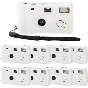 8 Pack of Disposable Cameras for Wedding Bulk Single Use Flash 35mm 17 Film 200 ISO Film Camera for Birthday Concert Travel Anniversary Party Supplies