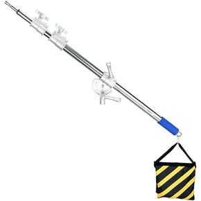 Stainless Steel Heavy Duty Boom Arm Bar with Sand Bag for Professional Light Stand and C Stand